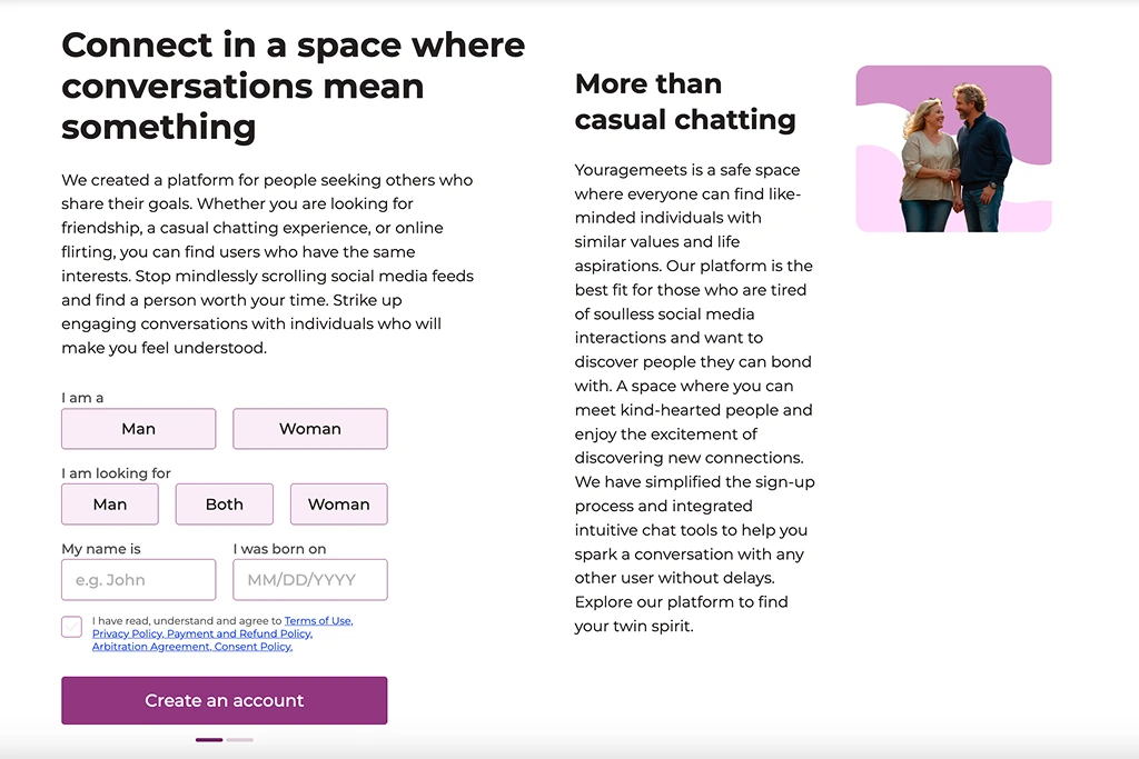Is YourAgeMeets safe to use platform?